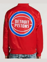 Detroit Pistons Logo Starters Red Jacket