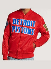 Detroit Pistons Logo Starters Red Jacket