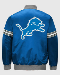 Striped Detroit Lions Blue Jacket
