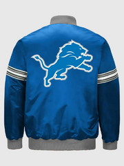 Striped Detroit Lions Blue Jacket