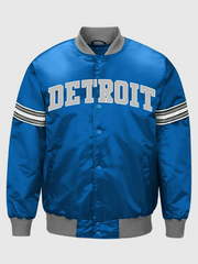 Striped Detroit Lions Blue Jacket