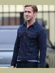 Ryan Gosling Drive Blue Denim Trucker Jacket