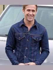 Ryan Gosling Drive Blue Denim Trucker Jacket