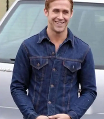 Ryan Gosling Drive Blue Denim Trucker Jacket