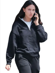 Eiza Gonzalez Los Angeles 2026 Black Sweatshirt