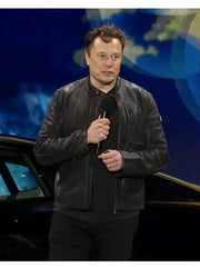 Tesla Event Elon Musk Leather Jacket
