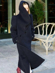 NYC 2026 Emilia Clarke Hooded Coat