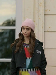 Emily In Paris Lily Collins HBA Logo Jacket