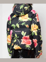 Emily In Paris Lily Collins Floral Puffer Jacket