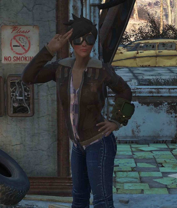 Tracer Fallout 76 Leather Jacket