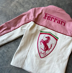 Ferrari Pink Leather Jacket