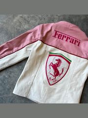 Ferrari Pink Leather Jacket