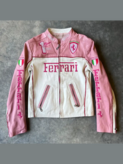 Ferrari Pink Leather Jacket