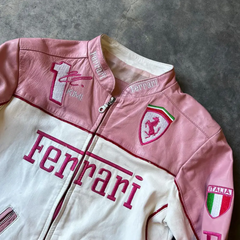 Ferrari Pink Leather Jacket