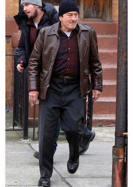 The Irishman Frank Sheeran Brown Leather Jacket