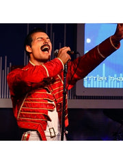 Freddie Mercury Queen Rock Band Red Leather Jacket