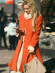 Gia Skova Street Style Orange Coat
