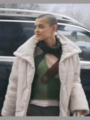 Gossip Girl Julien Calloway White Puffer Jacket