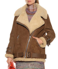 Hailey Baldwin Velocite Shearling Jacket