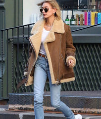 Hailey Baldwin Velocite Shearling Jacket