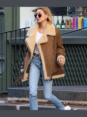 Hailey Baldwin Velocite Shearling Jacket