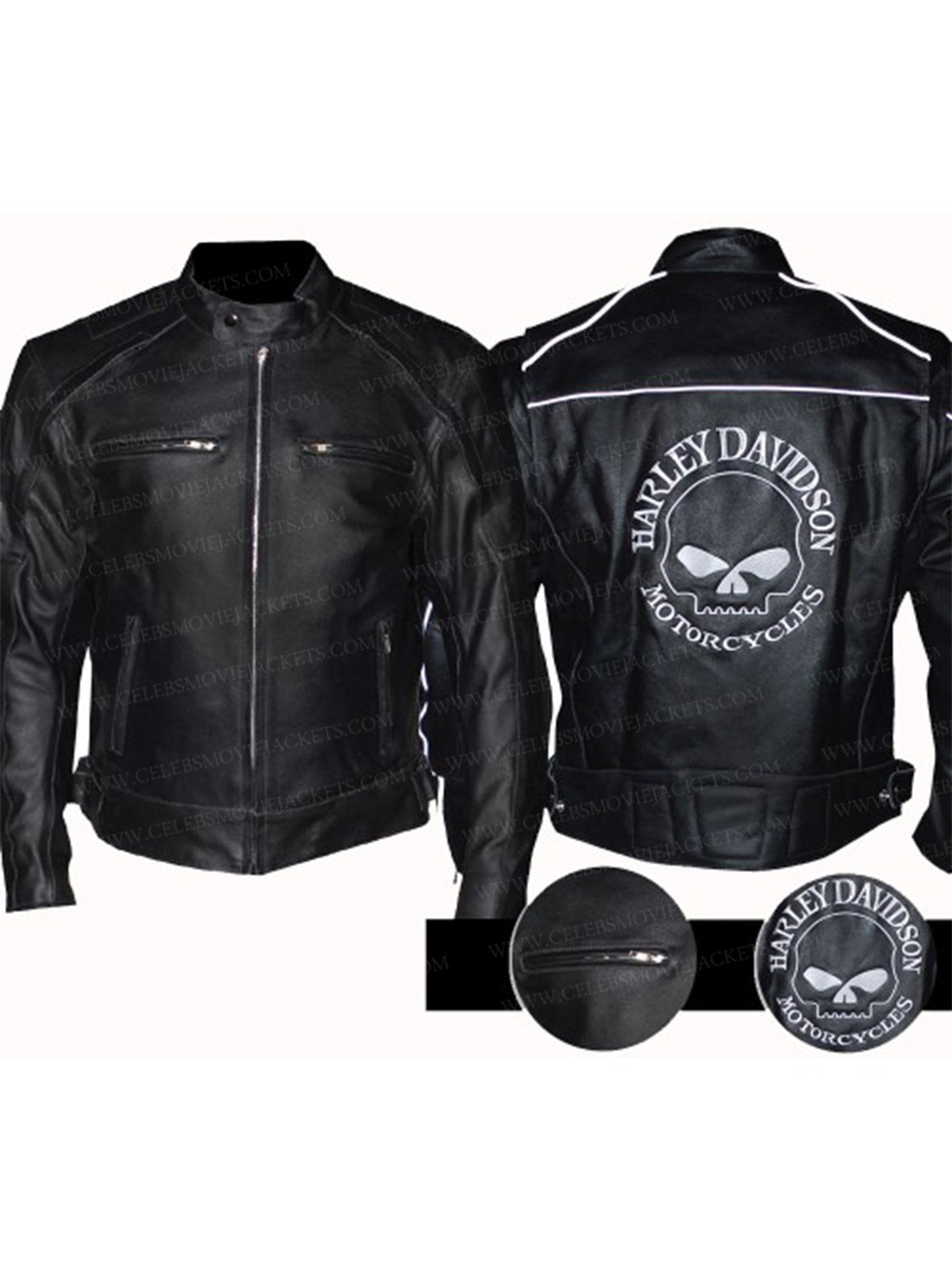 Willie G Reflective Skull Harley Davidson Jacket