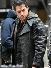 Henry Cavill Highlander Black Leather Coat