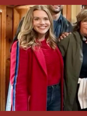 A Bills Love Story Holland Roden Red Stripe Coat