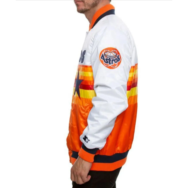 Houston Astros White and Orange Star Jacket