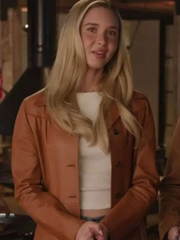 Scream 7 Isabel May Brown Leather Jacket