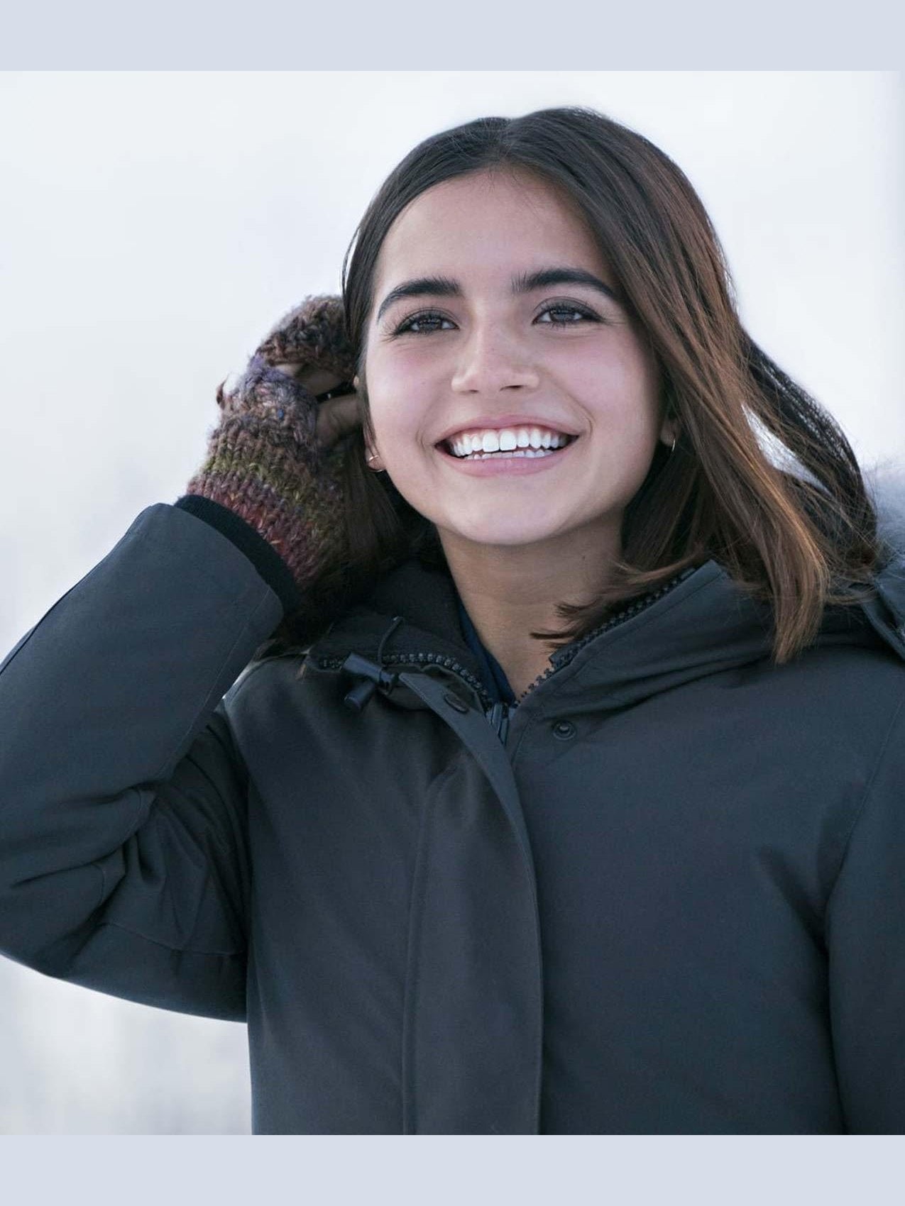 Let It Snow Isabela Moner Coat With Fur Hood
