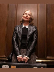 Jan Only Murders in the Building Black Leather Jacket