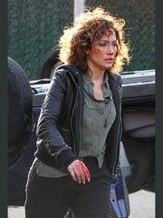 Jennifer Lopez Shades Of Blue Leather Jacket