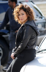 Jennifer Lopez Shades Of Blue Leather Jacket
