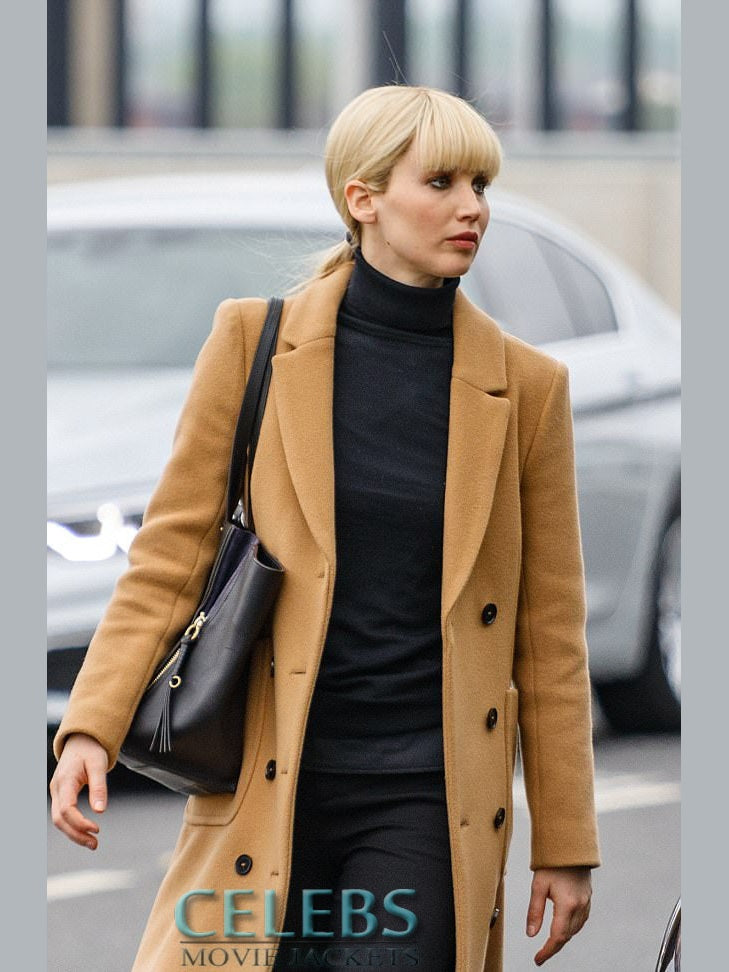 Jennifer Lawrence Red Sparrow Brown Coat