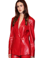 The Beauty Jessica Bruno Leather Blazer