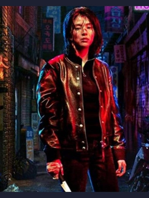My Name Han So-hee Leather Jacket