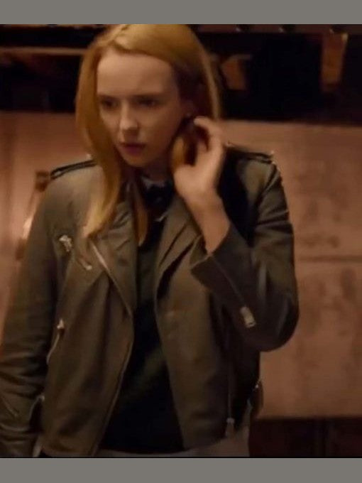 Jodie Comer Killing Eve Season 04 Villanelle Brown Leather Jacket