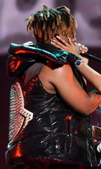 Juice Wrld Black Puffer Vest With Studs