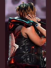 Juice Wrld Black Puffer Vest With Studs