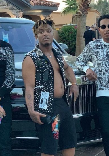 Juice Wrld Black Studded Jean Vest