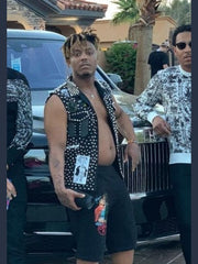 Juice Wrld Black Studded Jean Vest