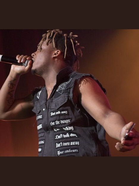 Juice Wrld Denim Patch Black Vest
