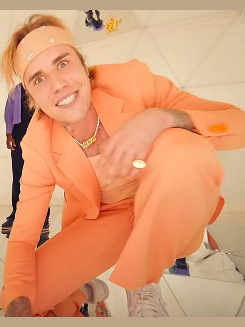Justin Bieber Peaches Suit
