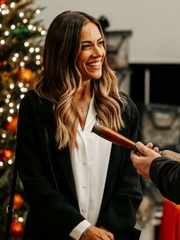 The Christmas Ring 2025 Jana Kramer Black Coat