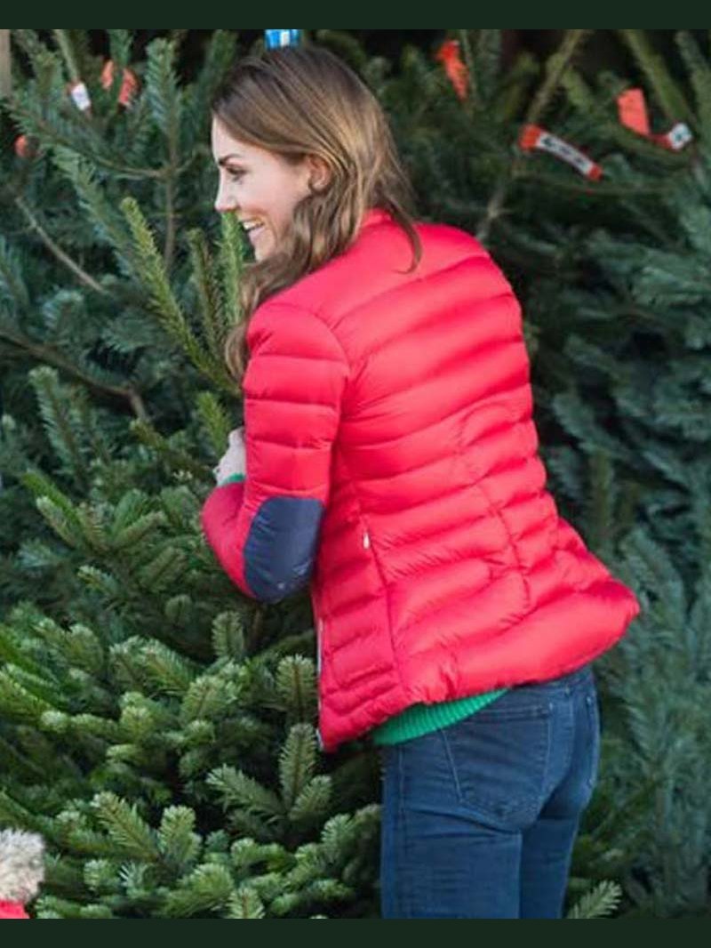 Kate Middleton Red Puffer Jacket