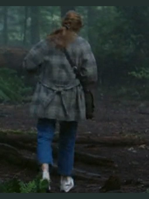 Nancy Drew Kennedy McMann Grey Plaid Coat