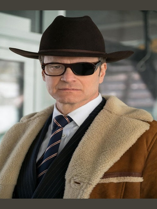 Kingsman Colin Firth Shearling Coat