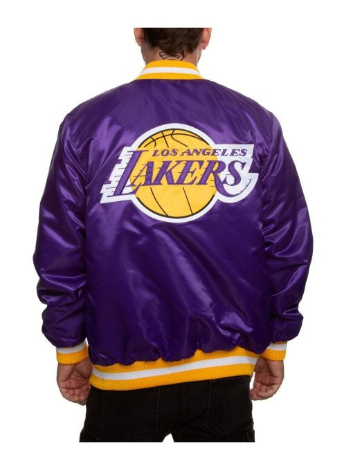 LA Lakers Purple Satin Jacket