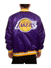 LA Lakers Purple Satin Jacket